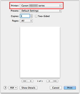 figure:Printer in the Print dialog