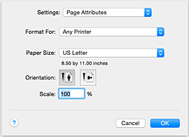 figure:Page Setup dialog