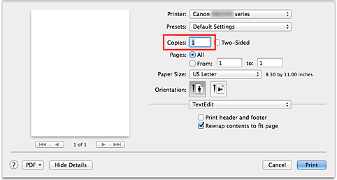 figure:Copies in the Print dialog