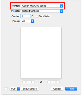 figur: Skrivare i dialogrutan Skriv ut
