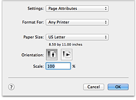 figure:Page Setup dialog