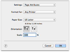 figure:Page Setup dialog