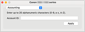 figure:Canon IJ Printer Utility2 Accounting