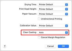 figure:Clear Coating of Advanced Paper Settings in the Print dialog