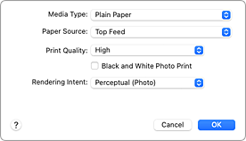 figure:Quality & Media in the Print dialog