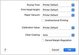 Imagen: Configuración de papel avanzada del cuadro de diálogo Imprimir