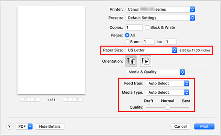 figura: Finestra di dialogo Stampa