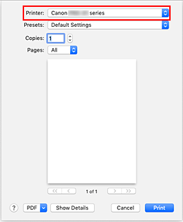 figura: Stampante nella finestra di dialogo Stampa