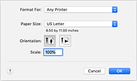 figur:dialogboksen Utskriftsformat