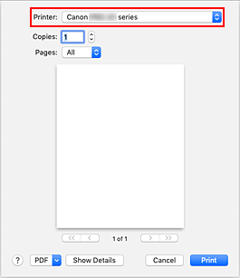 figur: Skrivare i dialogrutan Skriv ut