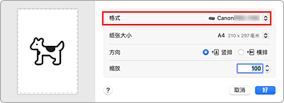 插图：页面设置对话框中页面属性的&ldquo;格式&rdquo;