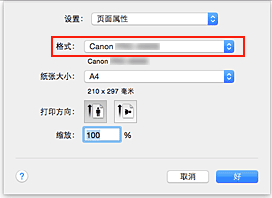 插图：&ldquo;页面设置&rdquo;对话框中&ldquo;页面属性&rdquo;的&ldquo;格式&rdquo;