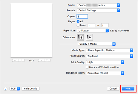 obrázek: Tisk v&nbsp;dialogovém okně Tisk