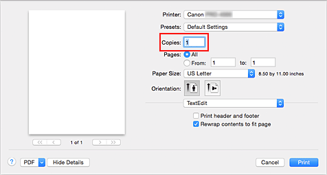 figure:Copies in the Print dialog