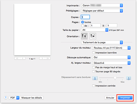 figure&nbsp;:&nbsp;Imprimer dans la boîte de dialogue Imprimer