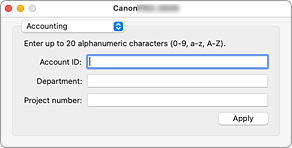 Abbildung: Canon IJ Printer Utility2 – Accounting