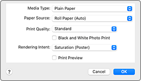 figure:Quality & Media in the Print dialog