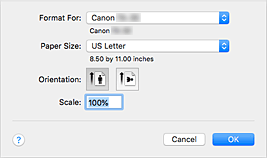 figure:Page Setup dialog