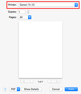 figure:Printer in the Print dialog