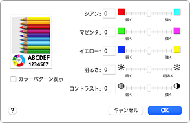 図：プリントダイアログ［カラーオプション］
