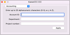 figure:Canon IJ Printer Utility2 Accounting