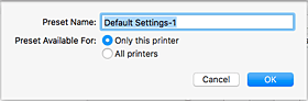 figure:Enter a name in Preset Name