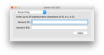 figure:Canon IJ Printer Utility2 Accounting