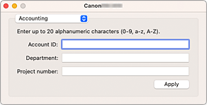 figure:Canon IJ Printer Utility2 Accounting