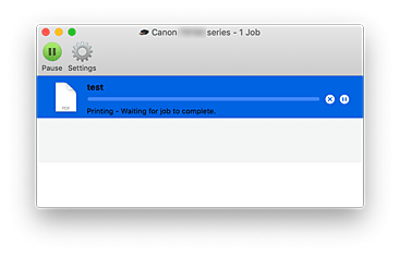 الشكل: شاشة حالة الطباعة