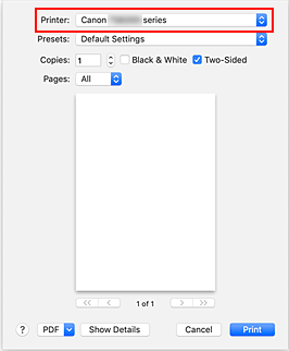 figur: Skrivare i dialogrutan Skriv ut
