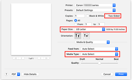 figur: dialogboksen Skriv ut