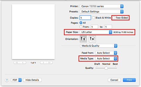 figur: dialogboksen Skriv ut
