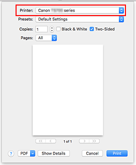figur: Skriver i dialogboksen Skriv ut