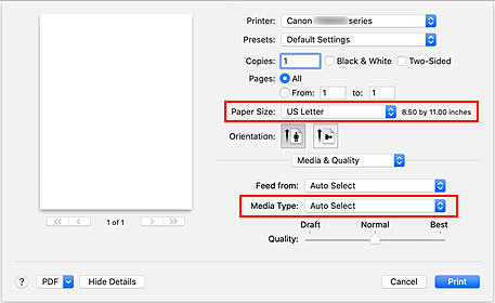 kuva: Tulosta-valintaikkuna