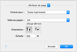 figure&nbsp;: Boîte de dialogue Configuration de la page