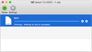 figura:Schermata di stato della stampa