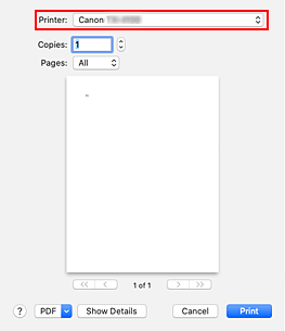 рисунок: Список "Принтер" диалогового окна "Печать"