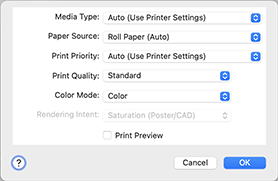 figure:Quality & Media in the Print dialog