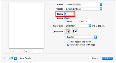 figure:Copies in the Print dialog