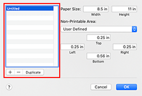 figura: Finestra di dialogo Formato carta pers.