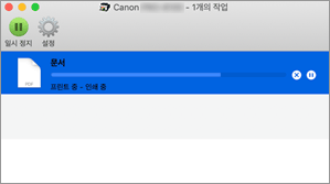 그림: 인쇄 상태 화면