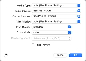 figure:Quality & Media in the Print dialog