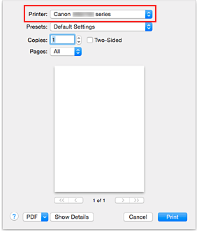 afbeelding: Printer in het dialoogvenster Afdrukken