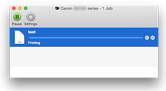figur: Skjermbildet for utskriftsstatus