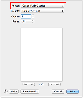 figure:Printer in the Print dialog