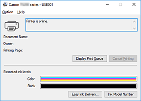 фигура: Canon IJ Status Monitor
