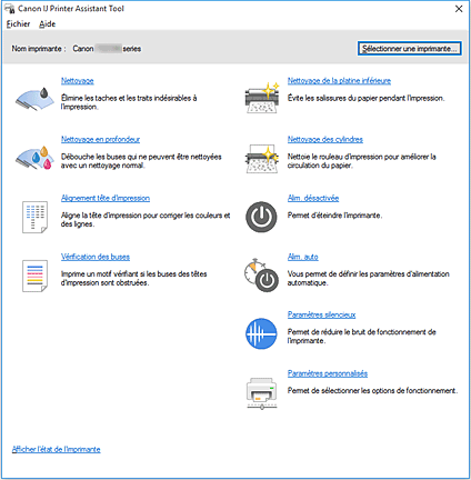 figure : Canon IJ Printer Assistant Tool
