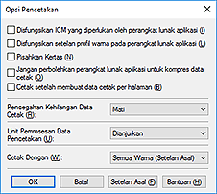 gambar: Kotak dialog Opsi Pencetakan