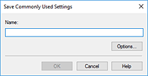 figura:Caseta de dialog Save Commonly Used Settings