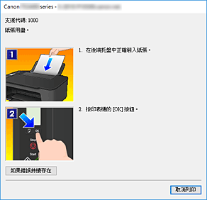 插圖：Canon IJ Status Monitor錯誤顯示